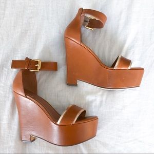 Elizabeth and James Size 8 wedge Heels leather